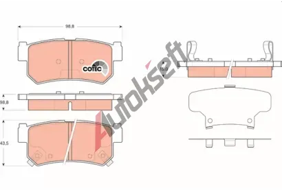 TRW Sada brzdovch destiek COTEC TRW GDB3366, GDB3366