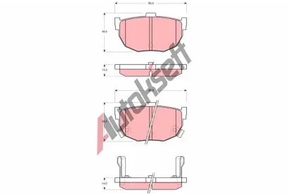 TRW Sada brzdovch destiek - kotouov brzda TRW GDB3368, GDB3368