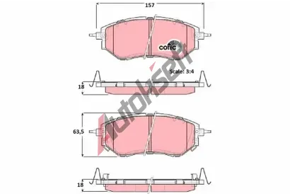 TRW Sada brzdových destiček COTEC TRW GDB3372, GDB3372 TRW Sada brzdových destiček COTEC TRW GDB3372, GDB3372