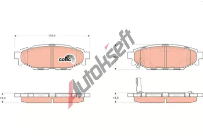 TRW Sada brzdovch destiek COTEC TRW GDB3373, GDB3373
