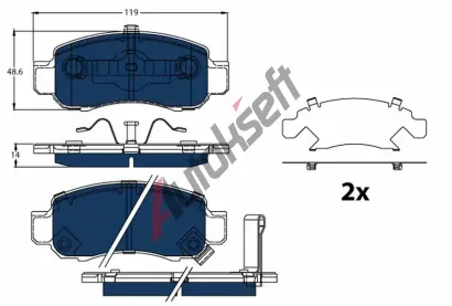 TRW Sada brzdových destiček ELECTRIC BLUE TRW GDB3376BTE, GDB3376BTE  TRW Sada brzdových destiček ELECTRIC BLUE TRW GDB3376BTE, GDB3376BTE