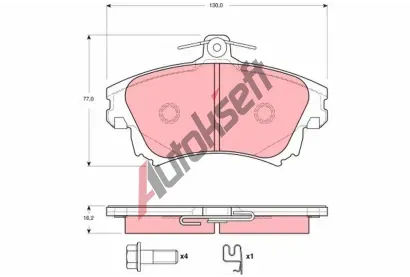 TRW Sada brzdov�ch desti�ek - kotou�ov� brzda TRW GDB3389, GDB3389