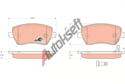 TRW Sada brzdovch destiek COTEC TRW GDB3396, GDB3396