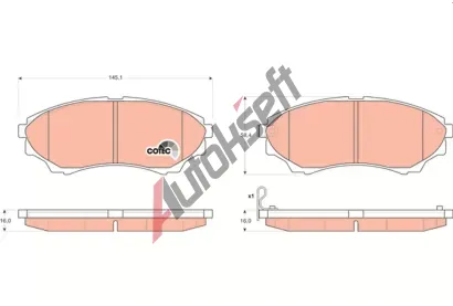 TRW Sada brzdovch destiek COTEC TRW GDB3403, GDB3403