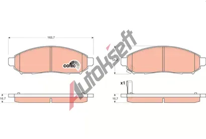 TRW Sada brzdov�ch desti�ek COTEC TRW GDB3404, GDB3404