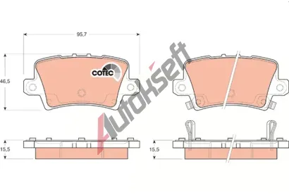 TRW Sada brzdových destiček COTEC TRW GDB3408, GDB3408 TRW Sada brzdových destiček COTEC TRW GDB3408, GDB3408