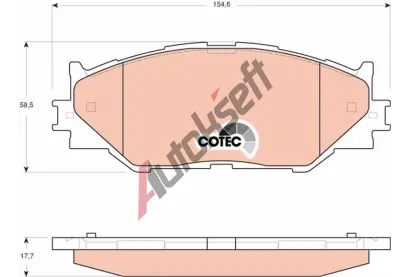 TRW Sada brzdovch destiek COTEC TRW GDB3410, GDB3410