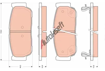TRW Sada brzdových destiček - kotoučová brzda TRW GDB3413, GDB3413 TRW Sada brzdových destiček - kotoučová brzda TRW GDB3413, GDB3413