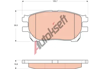 TRW Sada brzdových destiček - kotoučová brzda TRW GDB3414, GDB3414 TRW Sada brzdových destiček - kotoučová brzda TRW GDB3414, GDB3414