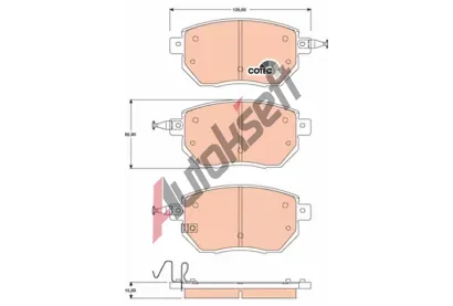 TRW Sada brzdovch destiek COTEC TRW GDB3416, GDB3416