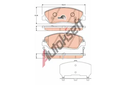 TRW Sada brzdovch destiek COTEC TRW GDB3418, GDB3418