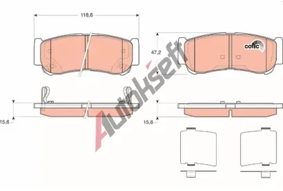 TRW Sada brzdovch destiek COTEC TRW GDB3419, GDB3419