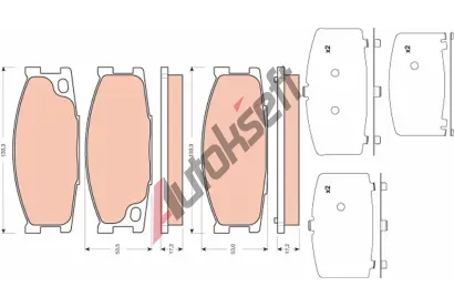 TRW Sada brzdovch destiek - kotouov brzda TRW GDB3423, GDB3423