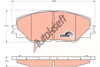 TRW Sada brzdovch destiek COTEC TRW GDB3424, GDB3424