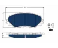 TRW Sada brzdovch destiek ELECTRIC BLUE ‐ TRW GDB3425BTE