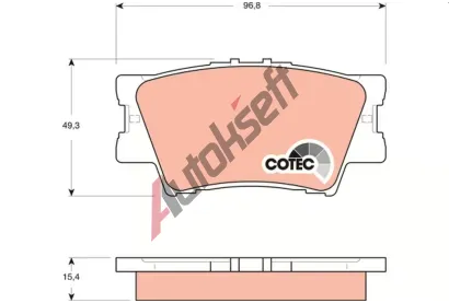 TRW Sada brzdovch destiek COTEC TRW GDB3426, GDB3426