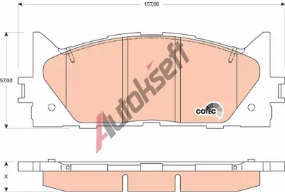 TRW Sada brzdovch destiek COTEC TRW GDB3429, GDB3429