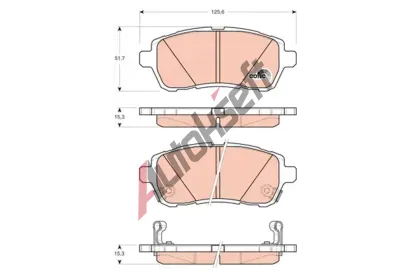 TRW Sada brzdovch destiek COTEC TRW GDB3437, GDB3437