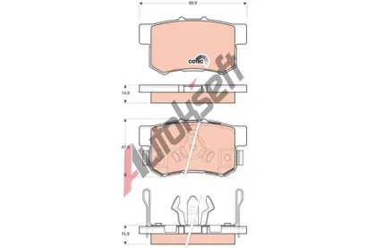 TRW Sada brzdovch destiek COTEC TRW GDB3438, GDB3438