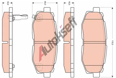 TRW Sada brzdovch destiek - kotouov brzda TRW GDB3442, GDB3442