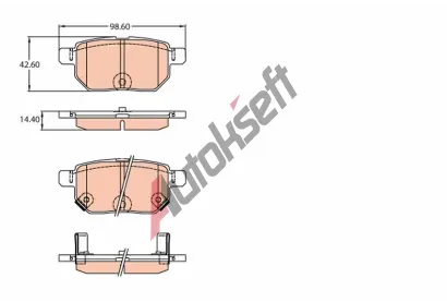 TRW Sada brzdovch destiek COTEC TRW GDB3454, GDB3454