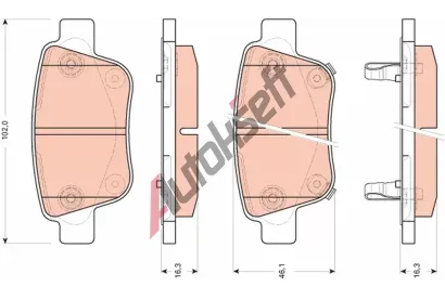 TRW Sada brzdov�ch desti�ek - kotou�ov� brzda TRW GDB3456, GDB3456