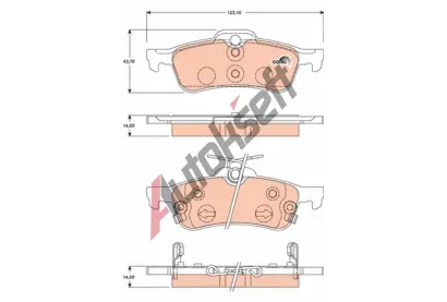 TRW Sada brzdových destiček COTEC TRW GDB3458, GDB3458 TRW Sada brzdových destiček COTEC TRW GDB3458, GDB3458