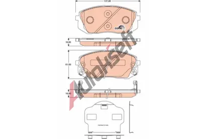 TRW Sada brzdovch destiek COTEC TRW GDB3461, GDB3461