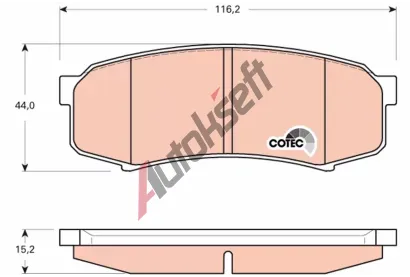 TRW Sada brzdovch destiek COTEC TRW GDB3464, GDB3464