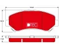 TRW Sada brzdovch destiek DTEC COTEC ‐ TRW GDB3467DTE