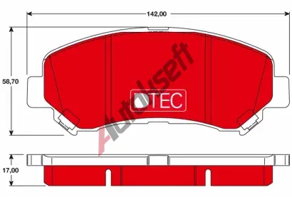 TRW Sada brzdovch destiek DTEC COTEC TRW GDB3467DTE, GDB3467DTE