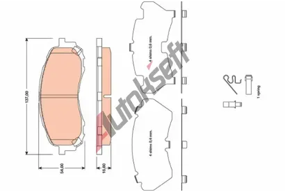 TRW Sada brzdovch destiek - kotouov brzda TRW GDB3469, GDB3469
