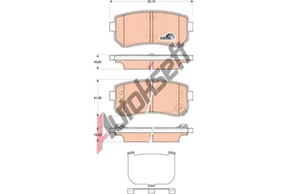 TRW Sada brzdovch destiek COTEC TRW GDB3474, GDB3474