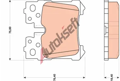 TRW Sada brzdovch destiek - kotouov brzda TRW GDB3475, GDB3475