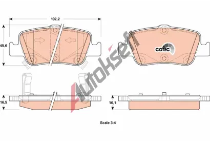 TRW Sada brzdovch destiek COTEC TRW GDB3480, GDB3480