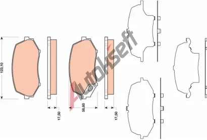 TRW Sada brzdov�ch desti�ek - kotou�ov� brzda TRW GDB3486, GDB3486
