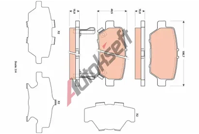 TRW Sada brzdovch destiek - kotouov brzda TRW GDB3512, GDB3512