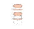 Sada brzdovch destiek TRW ‐ TRW GDB3518