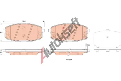 TRW Sada brzdovch destiek TRW GDB3523, GDB3523