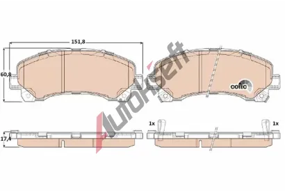 TRW Sada brzdovch destiek TRW GDB3545, GDB3545