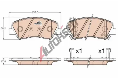 TRW Sada brzdovch destiek COTEC TRW GDB3548, GDB3548