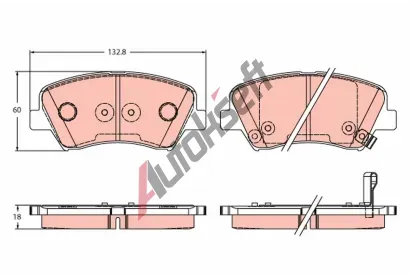 TRW Sada brzdových destiček TRW GDB3552, GDB3552 TRW Sada brzdových destiček TRW GDB3552, GDB3552