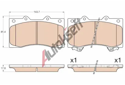 TRW Sada brzdových destiček TRW GDB3560, GDB3560 TRW Sada brzdových destiček TRW GDB3560, GDB3560