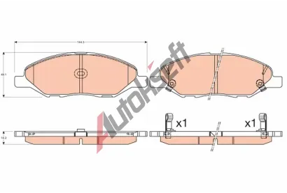 TRW Sada brzdovch destiek TRW GDB3577, GDB3577
