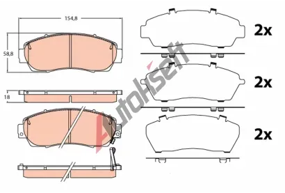 TRW Sada brzdových destiček TRW GDB3581, GDB3581  TRW Sada brzdových destiček TRW GDB3581, GDB3581