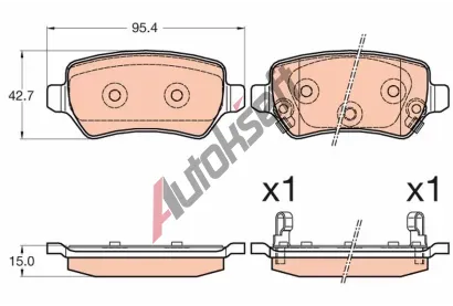 TRW Sada brzdovch destiek TRW GDB3585, GDB3585