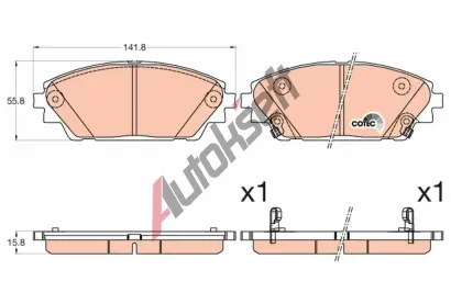 TRW Sada brzdovch destiek TRW GDB3592, GDB3592