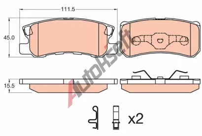 TRW Sada brzdových destiček TRW GDB3595, GDB3595 TRW Sada brzdových destiček TRW GDB3595, GDB3595