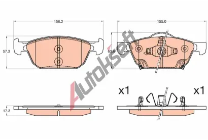 TRW Sada brzdových destiček TRW GDB3600, GDB3600 TRW Sada brzdových destiček TRW GDB3600, GDB3600