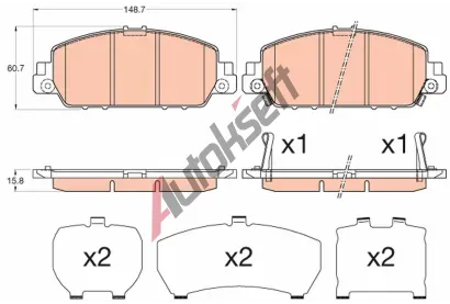 TRW Sada brzdov�ch desti�ek TRW GDB3615, GDB3615